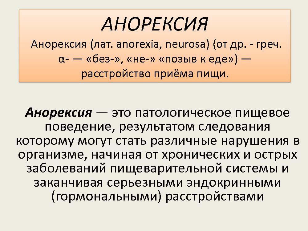 АНОРЕКСИЯ